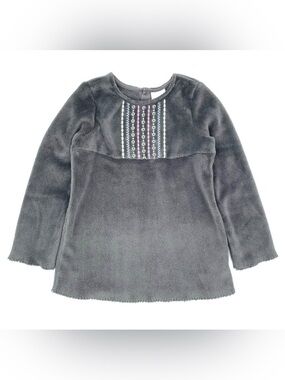 GUC Hanna Andersson Girls Marshmallow Fleece Long Sleeve Top / Sweater in Gray 8